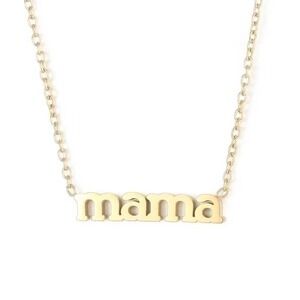 Mama Necklace 18k Gold Plated Stainless Steel Dainty Jewelry